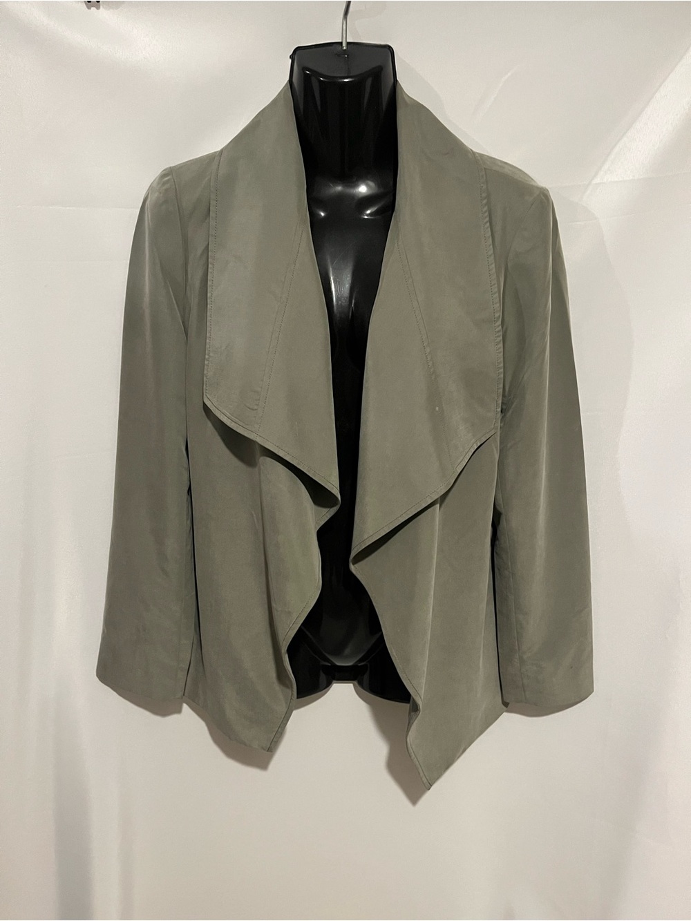 Club Monaco sage Draped Open-Front Blazer
